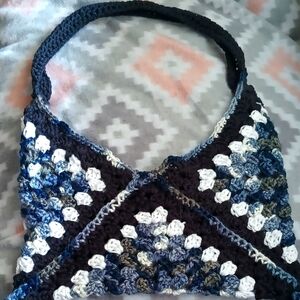 Vintage boho hippie style crochet bag